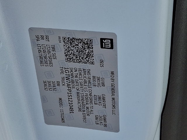 2025 GMC Savana 2500 Work Van