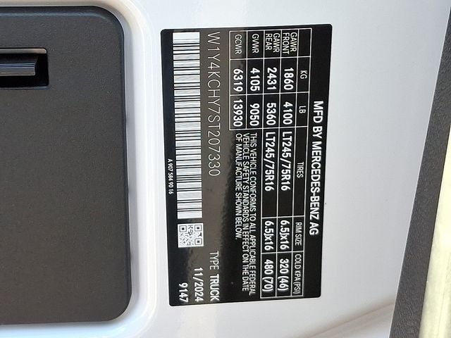 2025 Mercedes-Benz Sprinter 2500 Cargo 170 WB High Roof