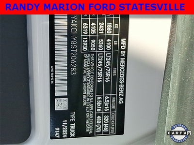 2025 Mercedes-Benz Sprinter 2500 Cargo 170 WB High Roof