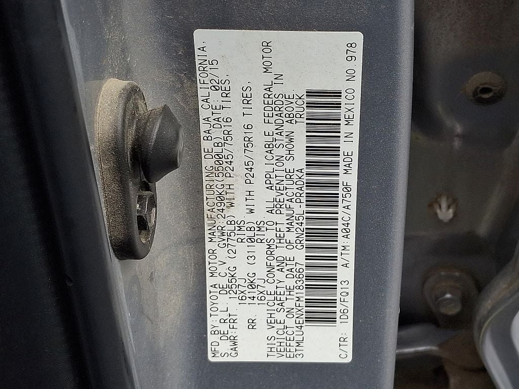 2015 Toyota Tacoma Base V6