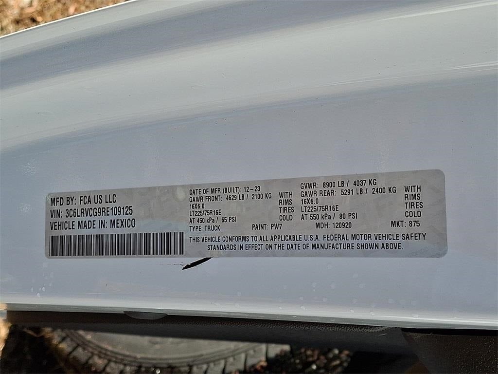 2024 RAM ProMaster 2500 Cargo Van Tradesman High Roof 136' WB w/Pass Seat