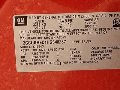 2017 Chevrolet Silverado 1500 LT LT2