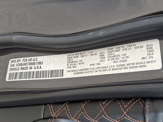 2022 Jeep Grand Cherokee Summit Reserve