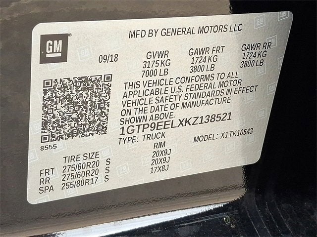 2019 GMC Sierra 1500 AT4