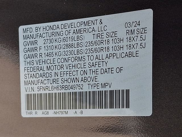 2024 Honda Odyssey EX-L