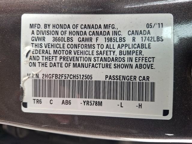 2012 Honda Civic Sdn LX