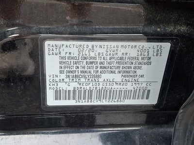 2020 Nissan Sentra SV Xtronic CVT