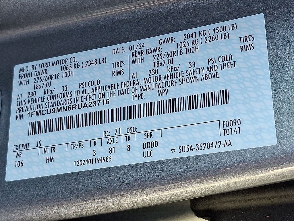 2024 Ford Escape ST-Line