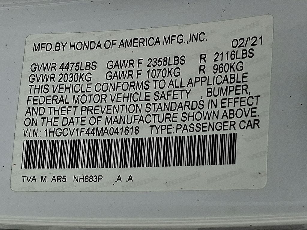 2021 Honda Accord Sport Special Edition