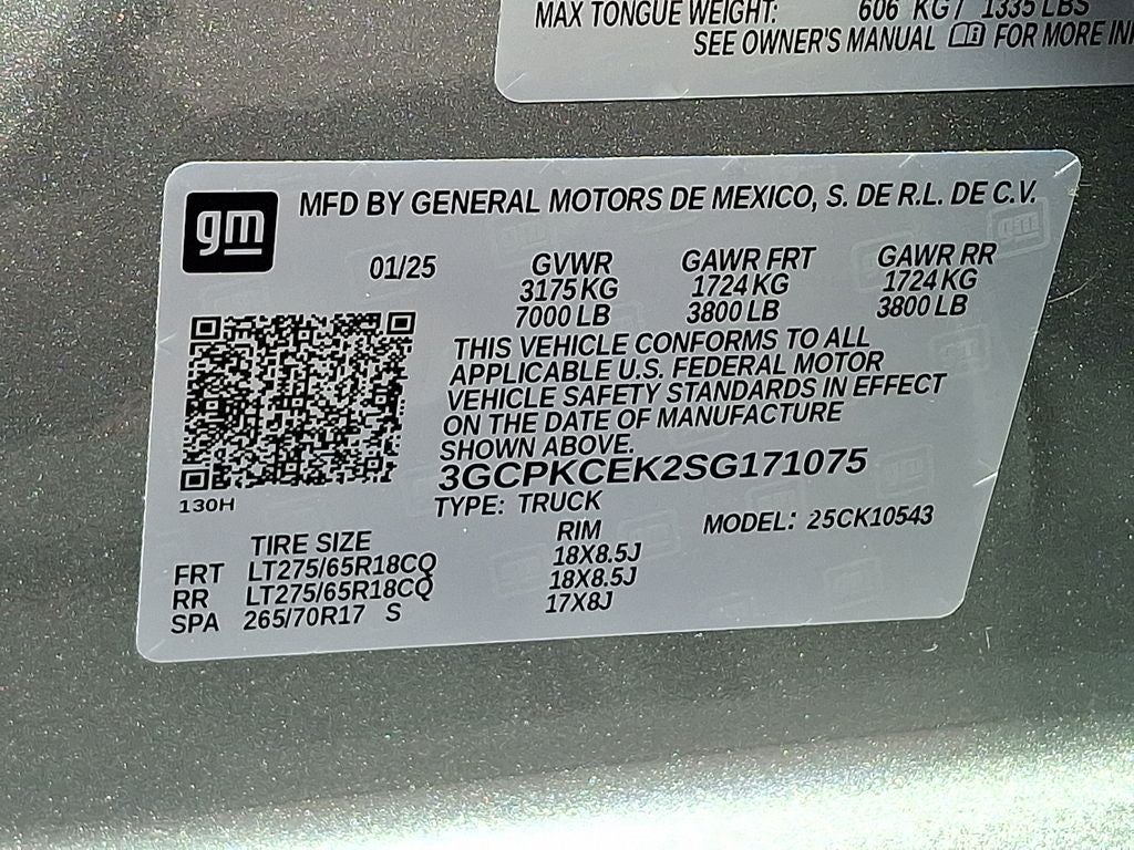 2025 Chevrolet Silverado 1500 Custom Trail Boss