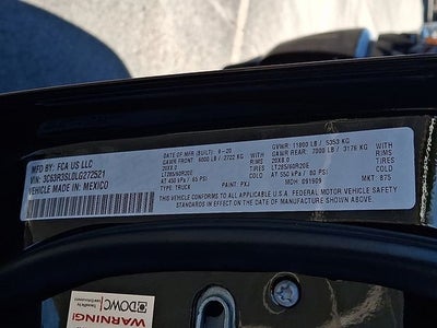 2020 RAM 3500 Limited Crew Cab 4x4 6'4' Box